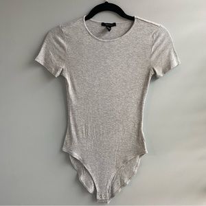 [4 FOR $20] Forever 21 Gray Short Sleeve Bodysuit